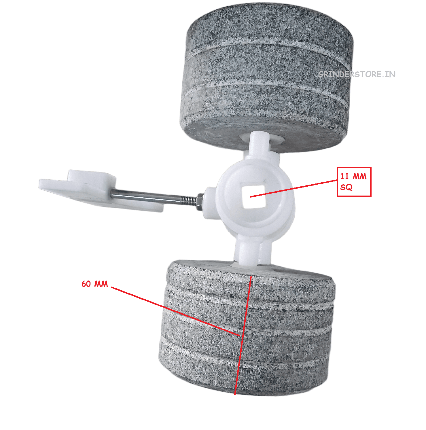 Tabletop wet grinder stone set with stopper pad and holder - Image 3